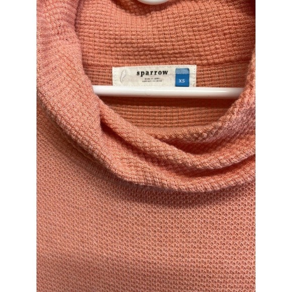 Anthropologie Sparrow Wool Blend Cowl Neck Long Sleeve Sweater Size XS Coral - Picture 2 of 10